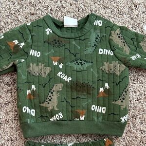 Green Dinosaur Print Sweater